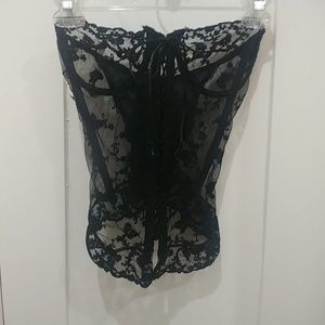 Extra small black bustier